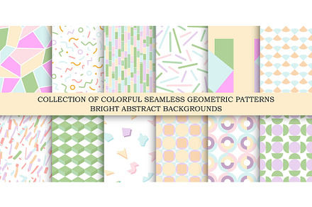Delicate color geometric prints