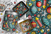 7 New Year Cartoon Seamless Patterns, a Pattern Graphic by BALABOLKA (Thumbnail 6 of 8)
