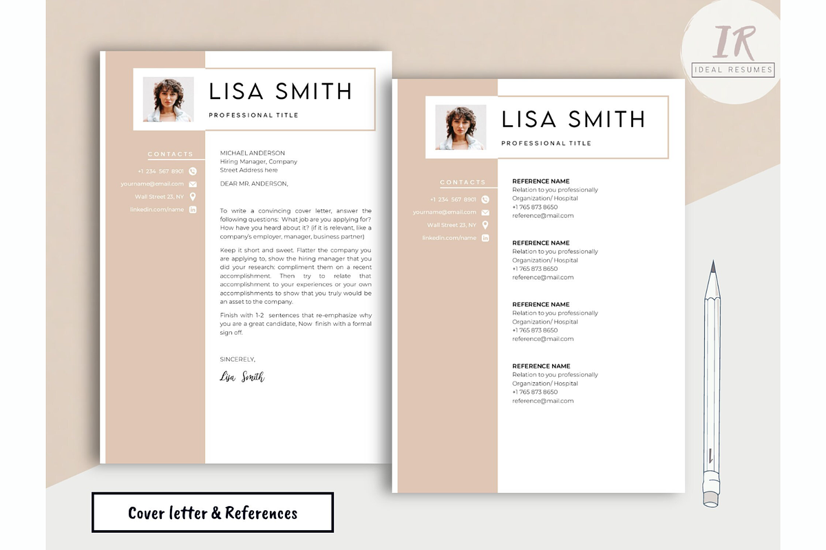 CV template with photo, Word & docs, a Resume Template by Climbwithelevator (Photo 4 of 6)