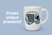 puzzle in the skull, an Illustration by gunaonedesign (Thumbnail 2 of 4)