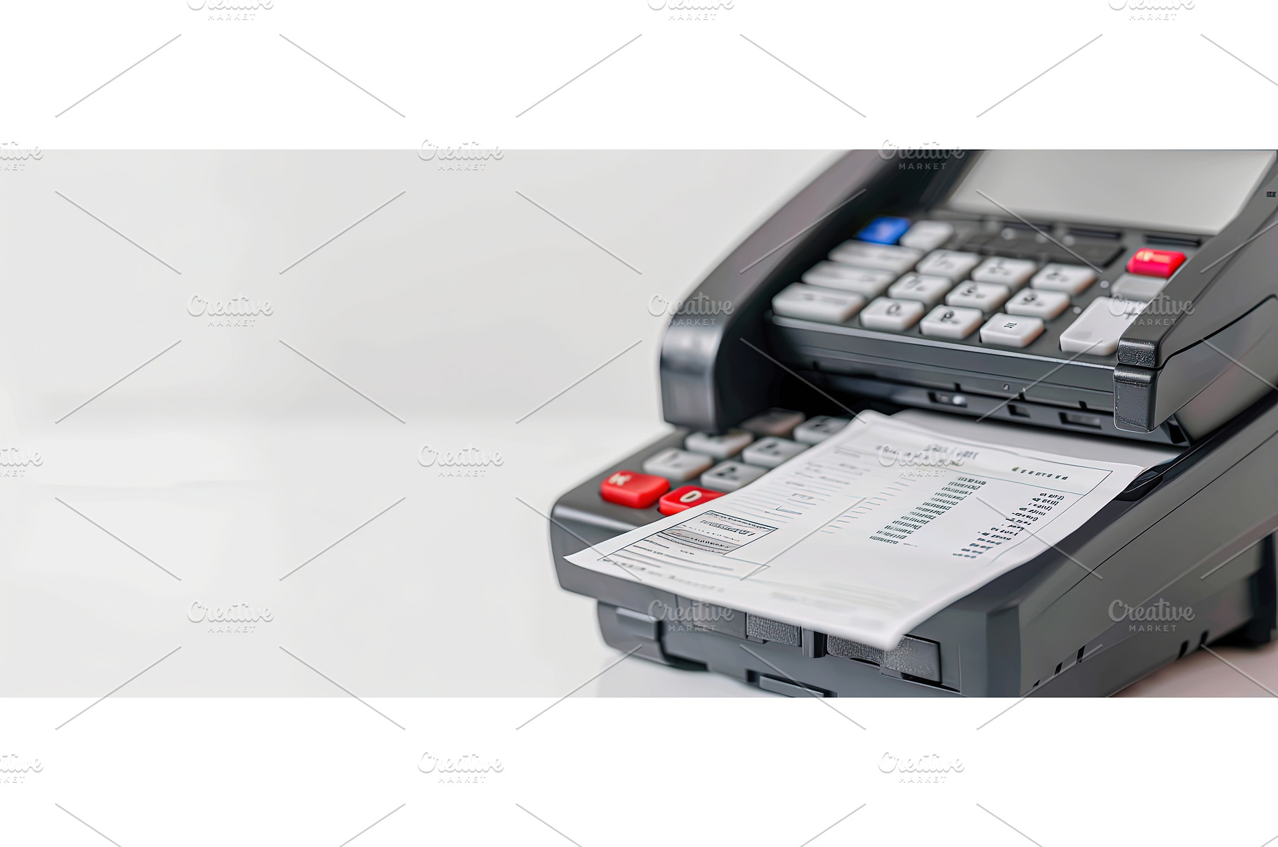 Close-Up of Printing Calculator with, a Business Photo by piter.goskov
