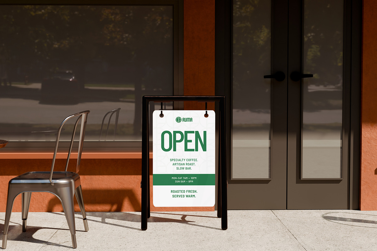 Frame Sign Cafe Mockup, an Advertising Mockup by SLAB! Design (Photo 6 of 7)