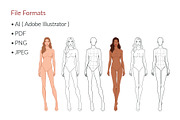 Female Fashion Croquis Bundle, a Person Illustration by Shorena Fashion Draws (Thumbnail 10 of 13)