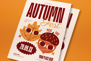 Red Orange Autumn Festival Flyer Set, a Flyer Template by graphicook (Thumbnail 2 of 3)