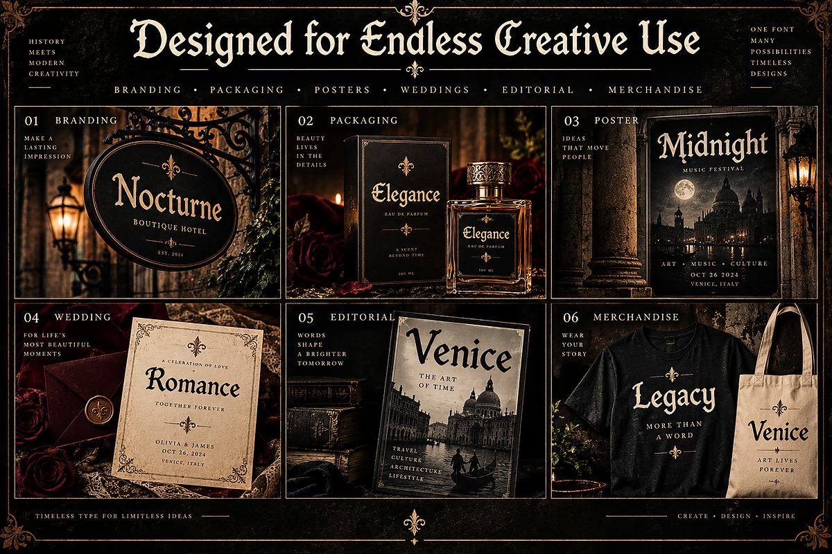 Venice Gothic – Blackletter Font, a Blackletter Font by Wow Magic (Photo 2 of 5)
