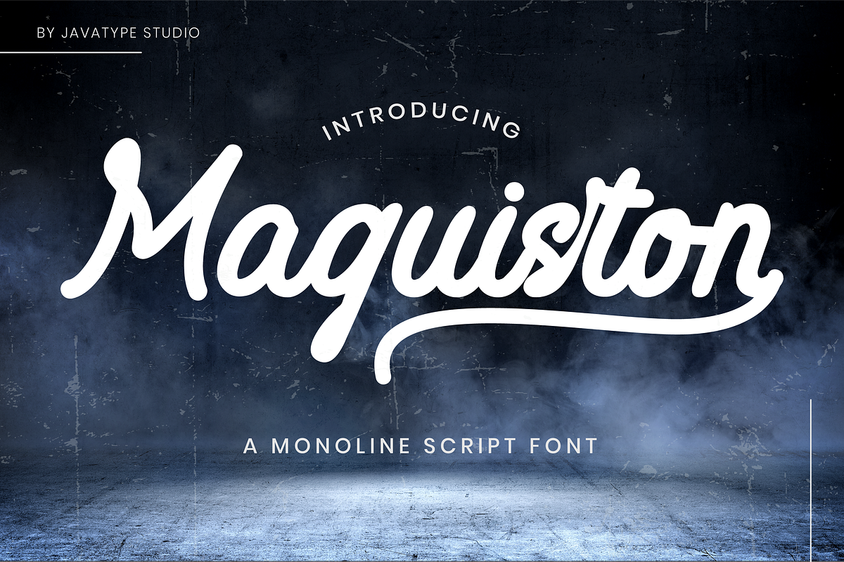 Maguiston  a Monoline Script Font, a Script Font by Javatype Studio (Photo 1 of 10)