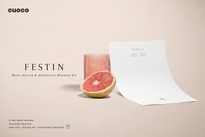 FESTIN Branding Stationery Mockup