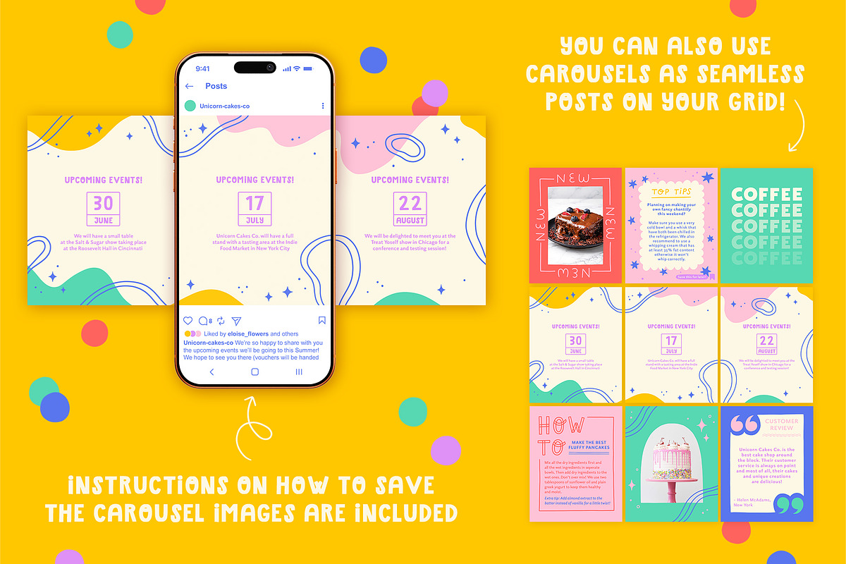 Fun Instagram Templates - Photoshop, a Social Media Template by Carole Chevalier (Photo 4 of 17)