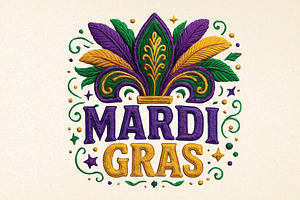 Faux Yarn Mardi Gras Png Carnival Pn, an Illustration by DreamPrint404