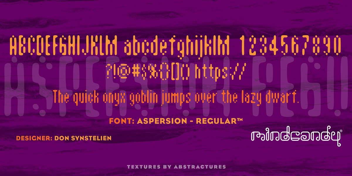 Aspersion™, a Font by MINDCANDY (Photo 2 of 3)
