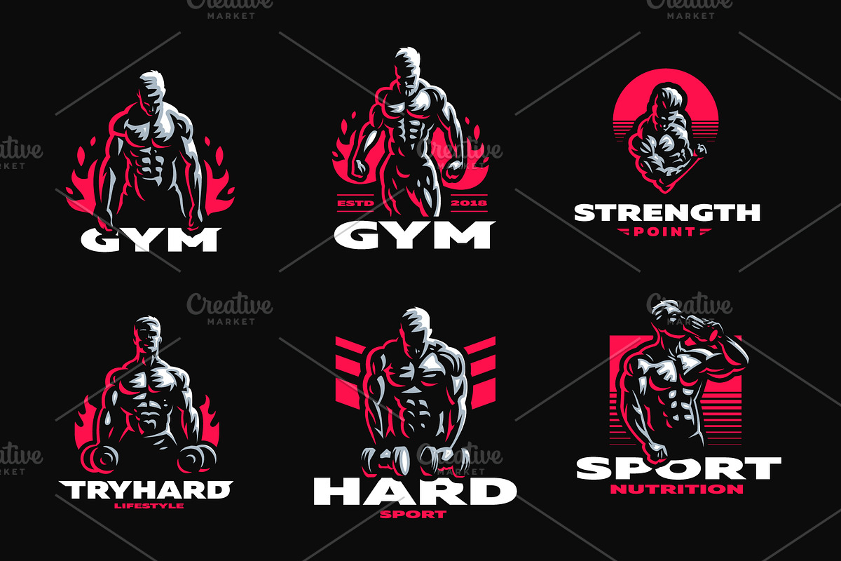 Sporty and athletic man., a Healthcare Illustration by Masterlevsha (Photo 3 of 4)