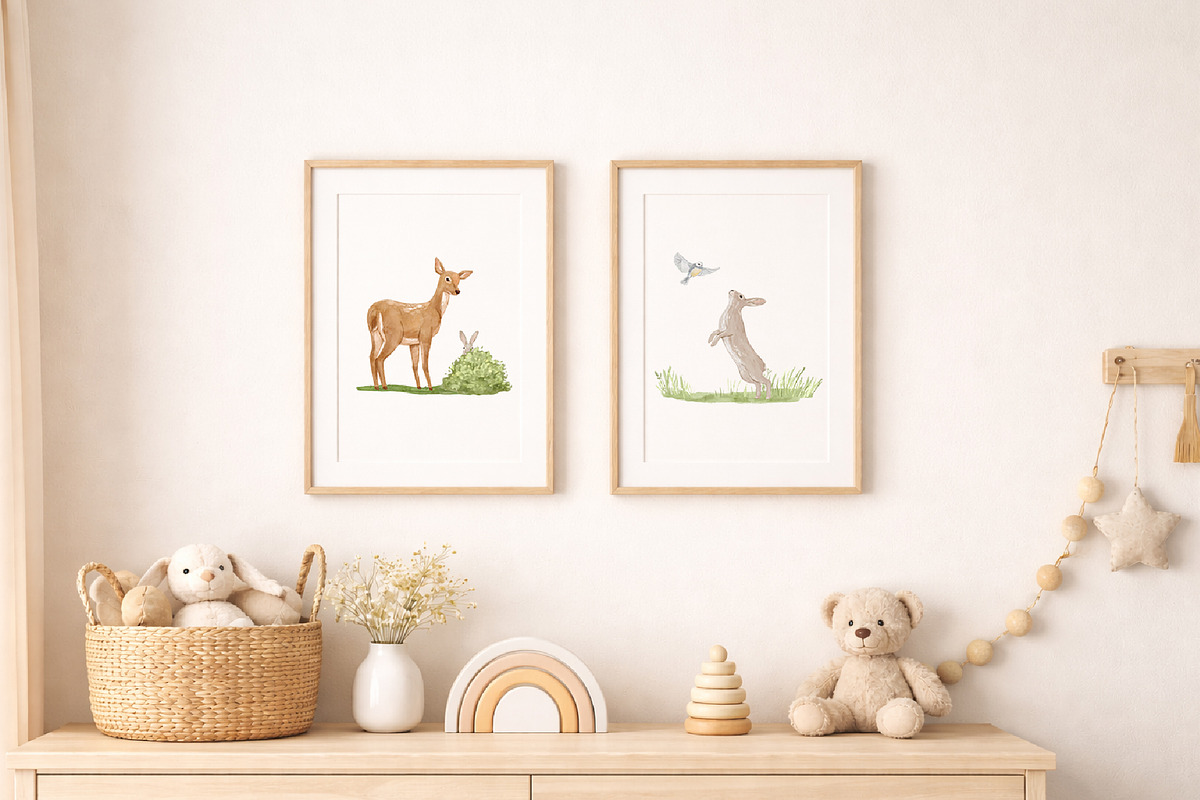 Watercolor Forest Animals Clipart, an Animal Illustration by ElenaPlatovaArt (Photo 6 of 18)