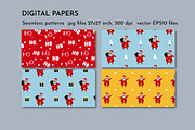 Black Santa Claus Clipart Bundle, a Decorative Illustration by AvaAva (Thumbnail 3 of 8)