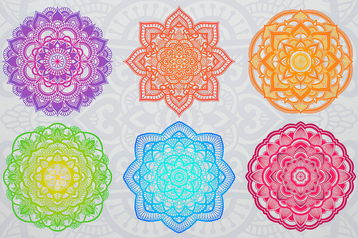 Mandalas set, a Decorative Illustration by Krolja (Photo 4 of 9)