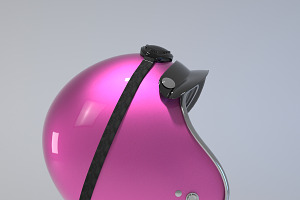 PINK Retro Motorcycle Helmet