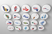 21 Low Poly North America Maps, an Illustration by Lukino (Thumbnail 3 of 3)