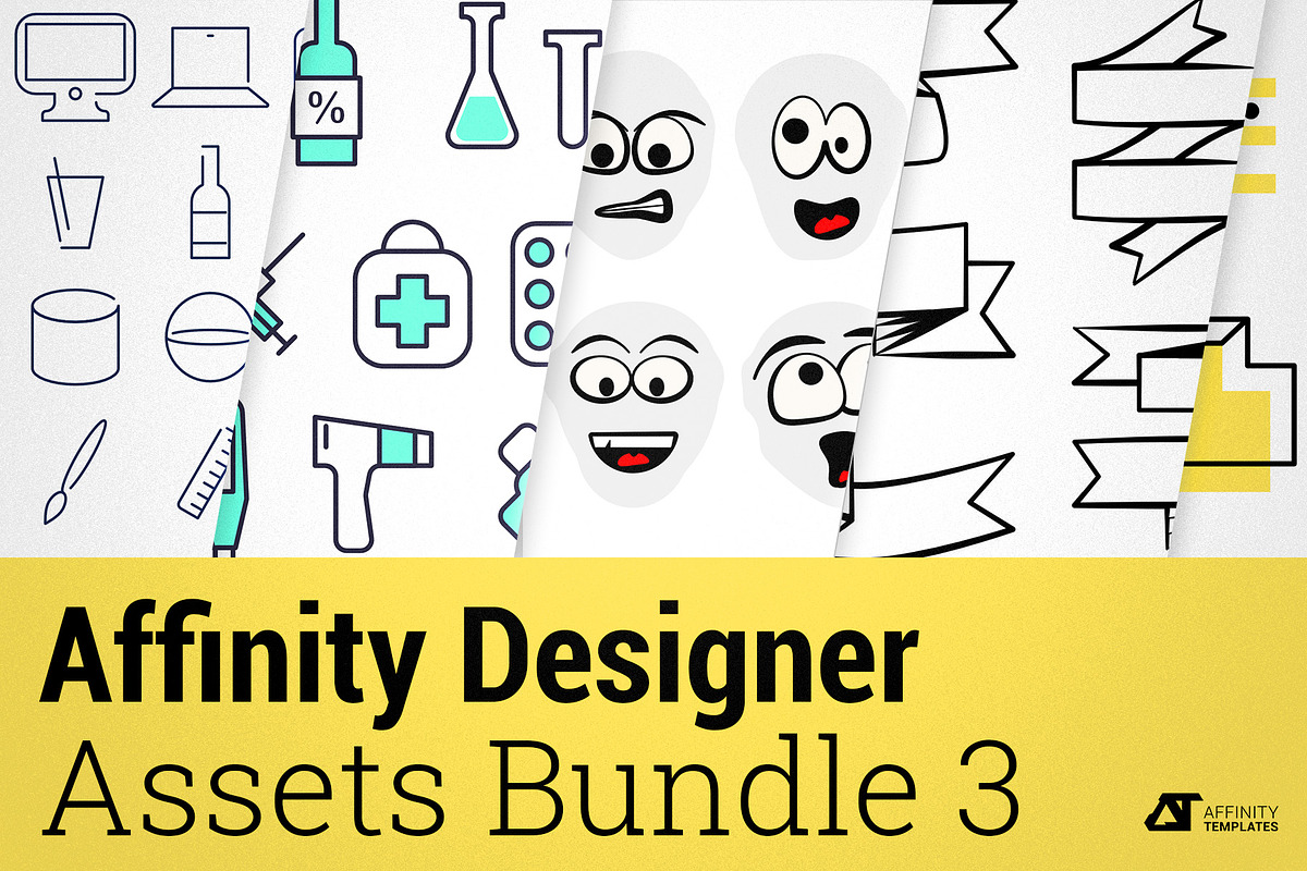 Affinity Designer Assets Bundle 3, a Decorative Illustration by Affinity Templates (Photo 1 of 13)