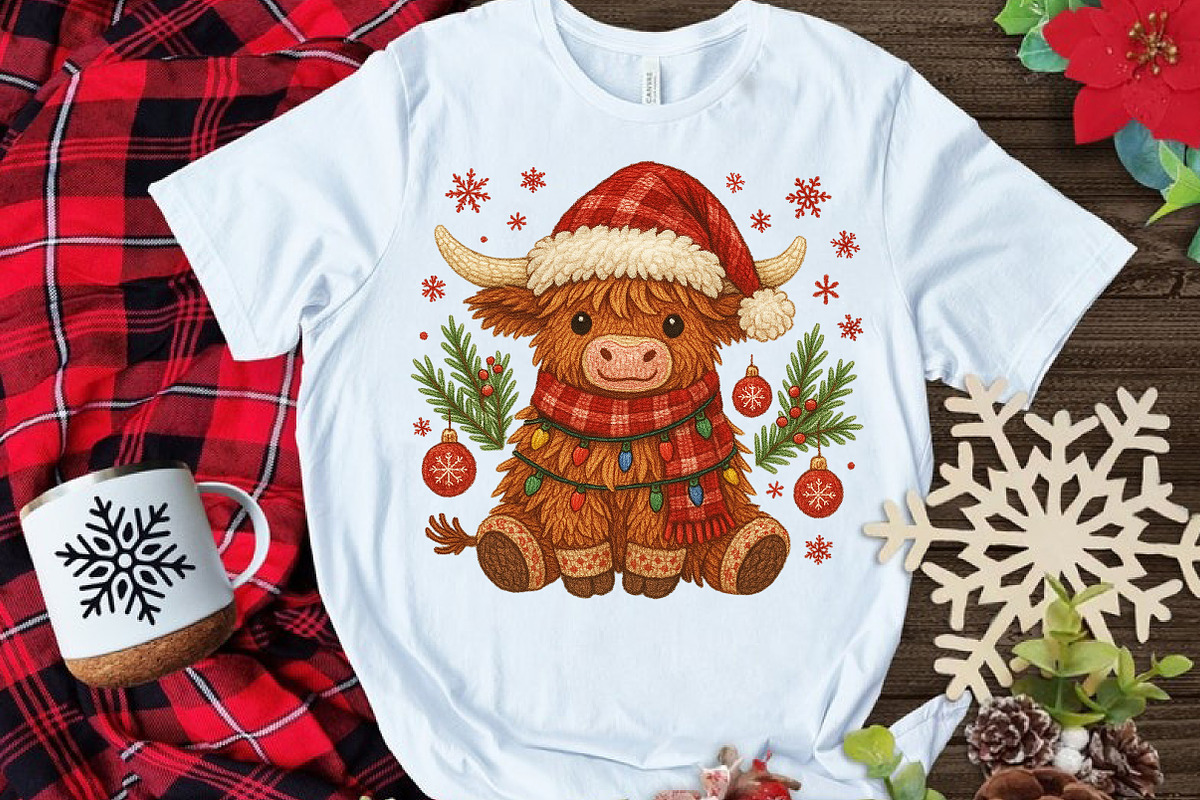 Retro Patchwork Crochet Highland Cow, an Icon by Canvas Craft (Photo 5 of 5)