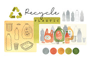Recyclable plastic, an Illustration by Olga Bonitas (Thumbnail 1 of 7)