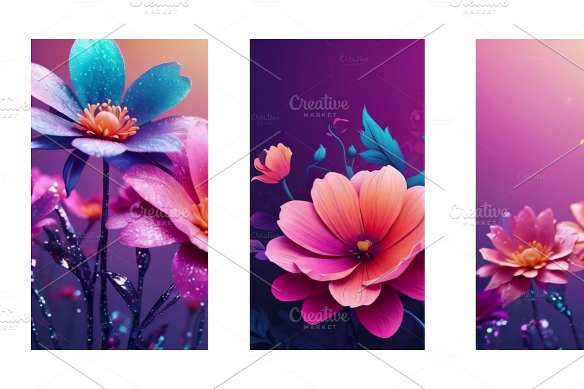 Gradient Floral Background, a Background Graphic by sibel dayı (Photo 20 of 24)