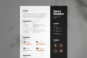 Graphic Designer Resume, a Resume Template by Saman Osama