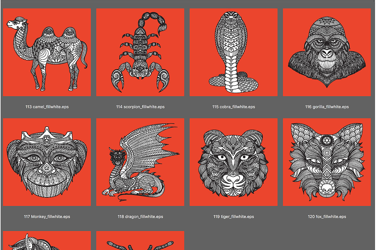 98% OFF Animal set and big bundle, an Animal Illustration by Somjai King (Photo 10 of 15)