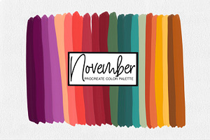 November Procreate Color Palette