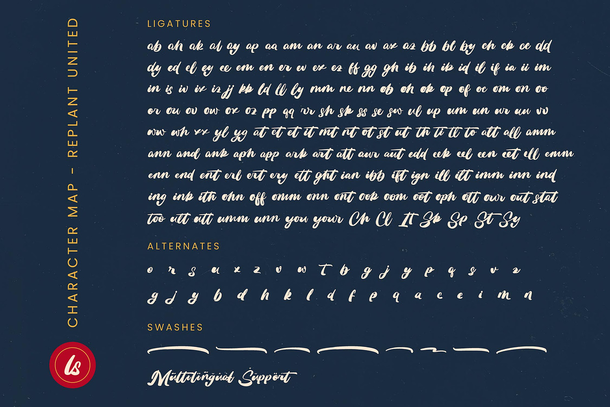 Replant United Bold Calligraphy Font, a Font by Letterena Studios Script (Photo 19 of 20)