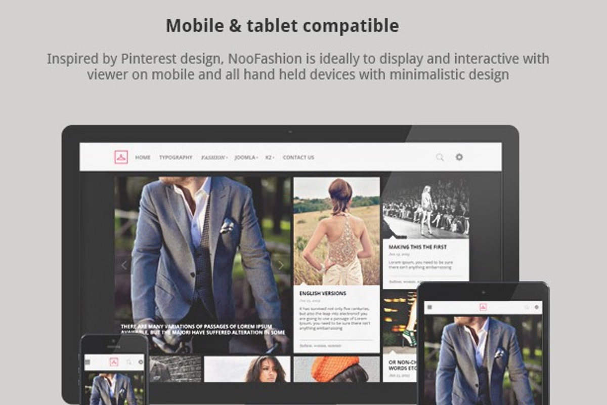 Fashion - Blog & Portfolio Template, a Websites & App Template by JoomlaUX (Photo 2 of 5)