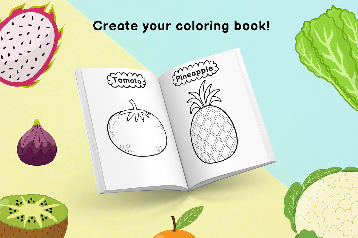 Fruits and Vegetables Clipart Bundle, an Object Graphic by Gulnara Sabirova (Photo 32 of 35)