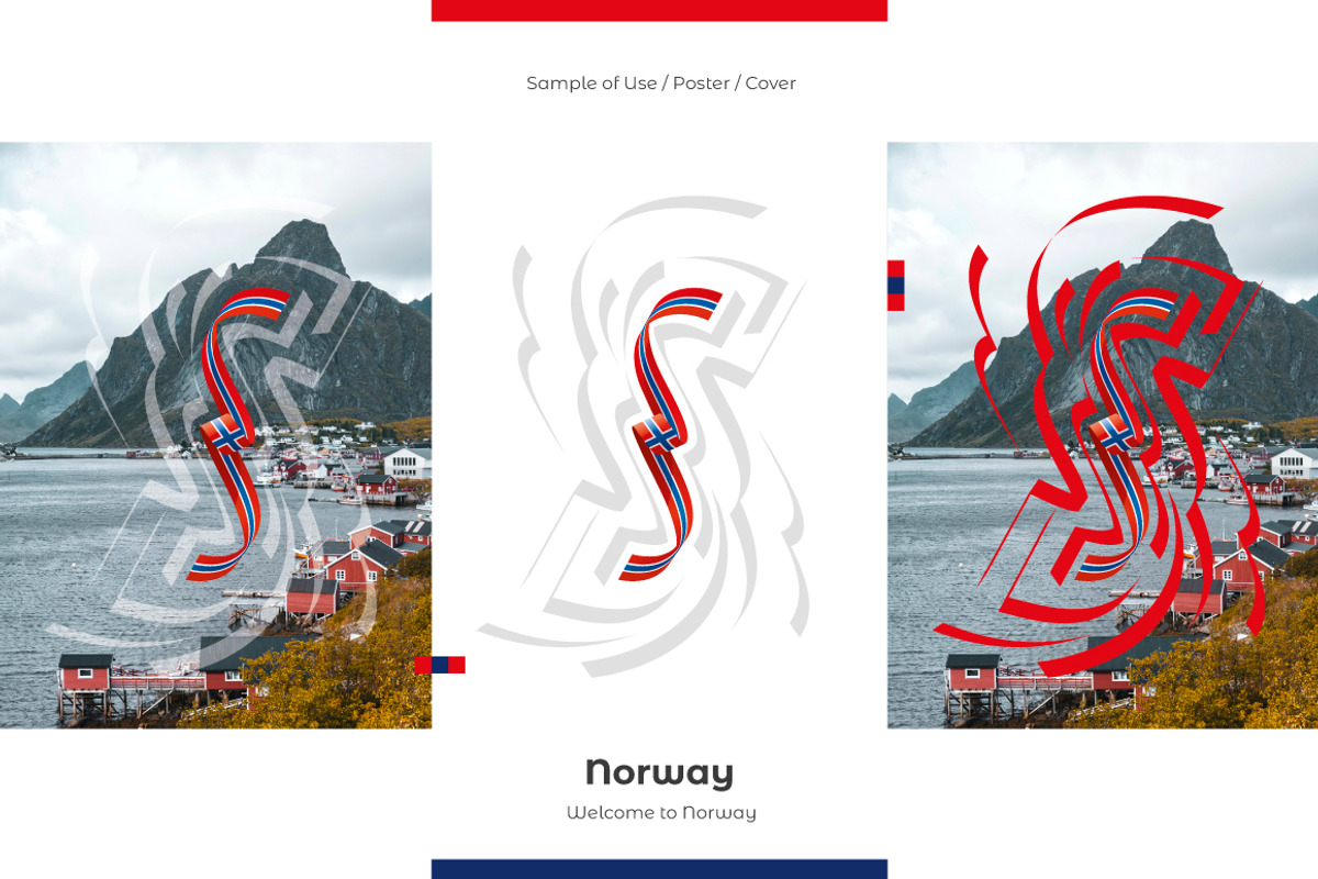 Norway flag ribbon vector, a Templates & Theme by Simbos (Photo 3 of 9)