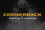 Cornerback Display Typeface, a Font by Field Brandz (Thumbnail 1 of 6)