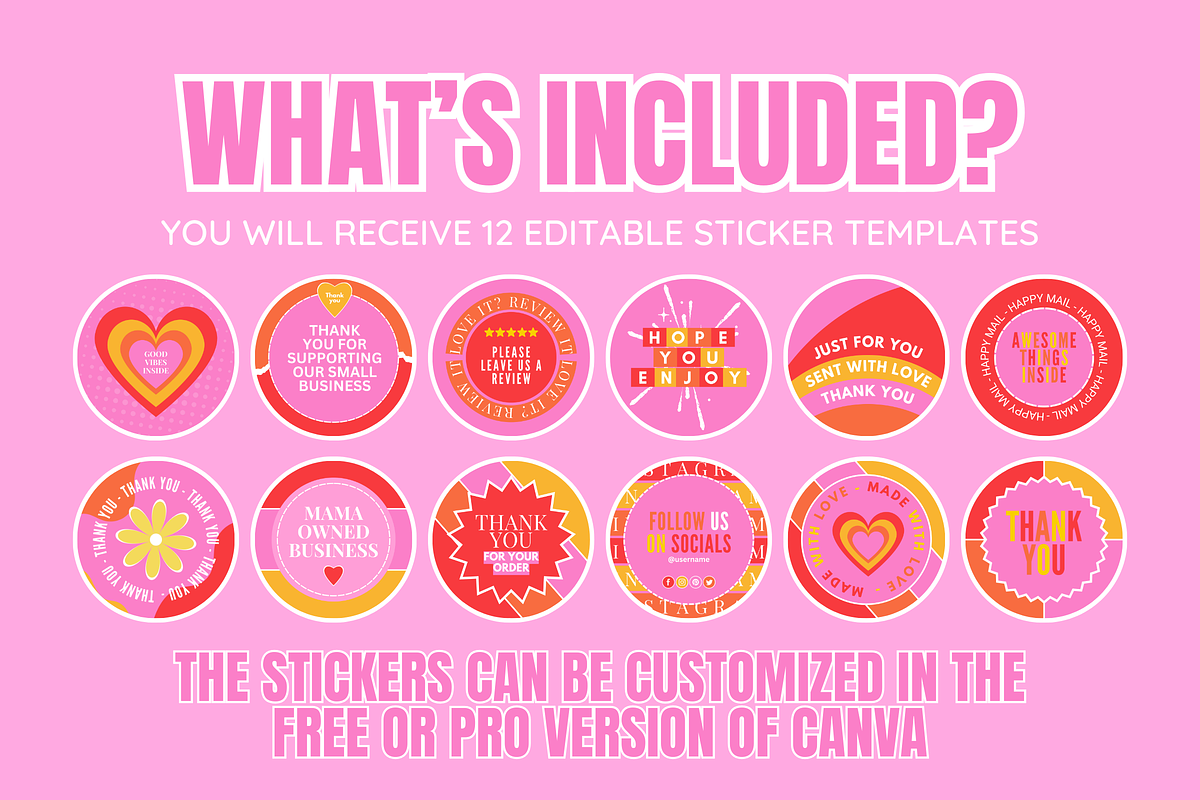 Cute Shipping Sticker Templates, a Stationery Template by SunshineStudioBoutique (Photo 2 of 10)