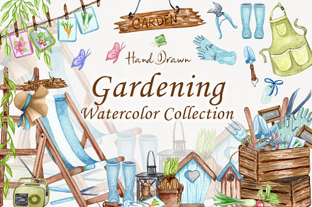 Gardening Watercolor Set