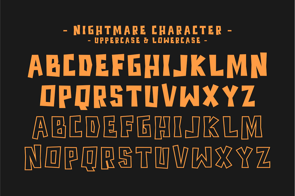 Nightmare - Halloween Display Font, a Sans Serif Font by Pian45 Studio (Photo 2 of 8)