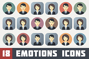 Emotions Icons Set, an Icon by Alex Serada (Thumbnail 1 of 5)