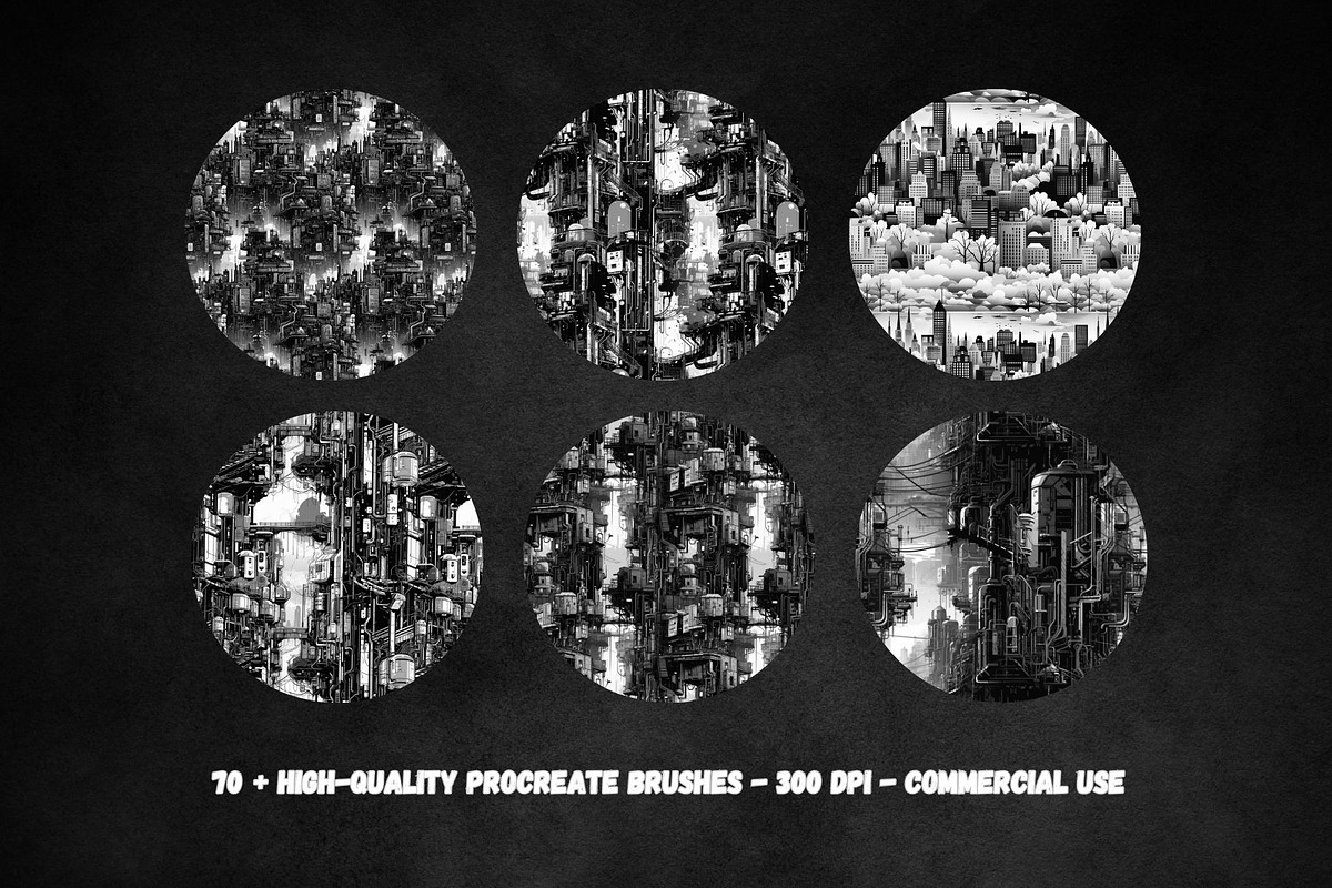 73 Cyber City  Texture Brushes, a Brush Add-On by Torus1 (Photo 2 of 6)