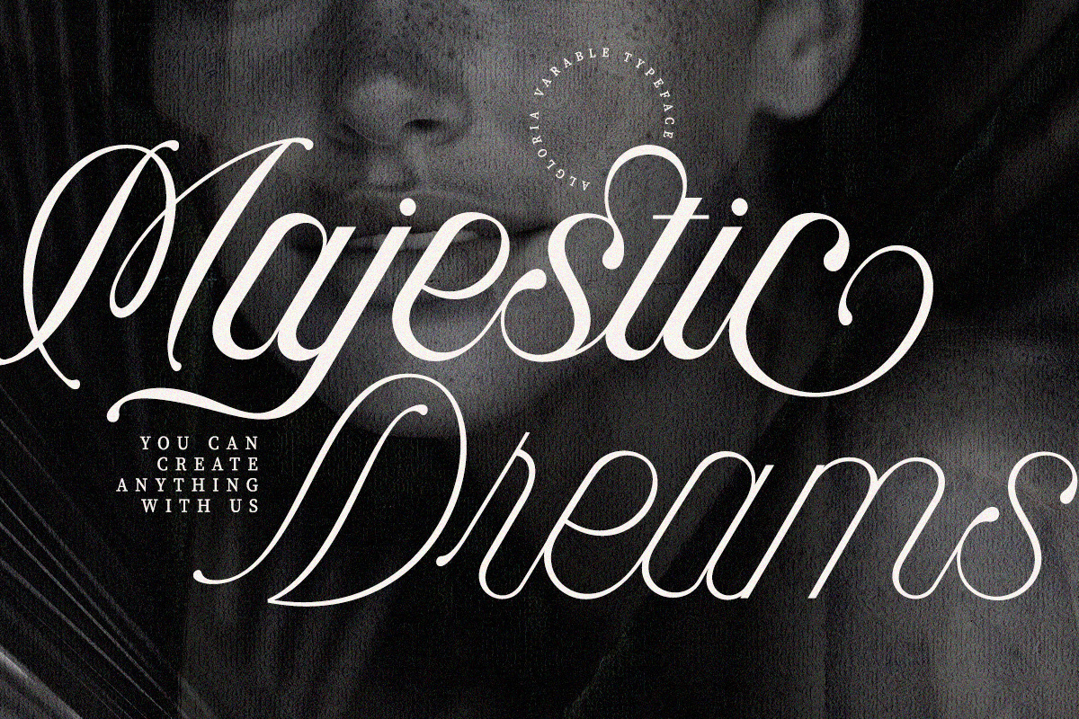 Algloria Script Variable Pro, a Script Font by Letter Fresh (Photo 7 of 15)