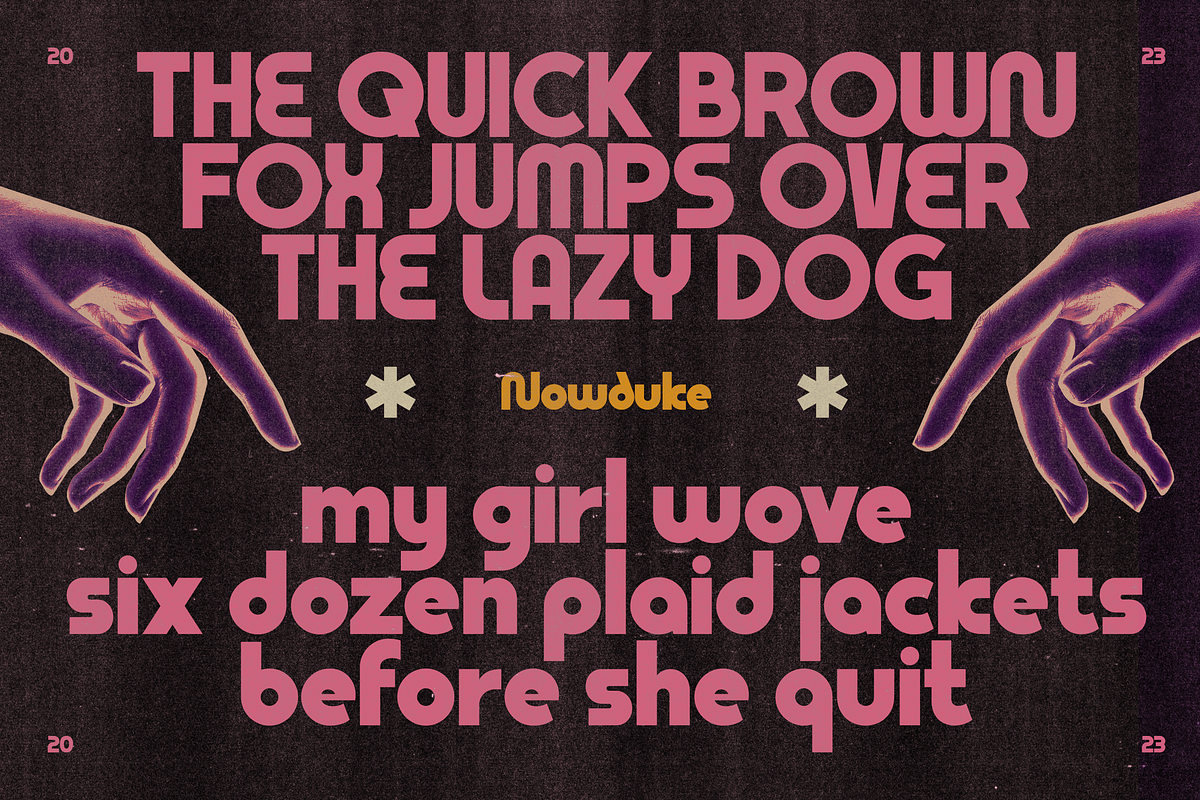 Nowduke - Retro Futurism Pop Fonts, a Sans Serif Font by Ian Irwanwismoyo (Photo 6 of 7)
