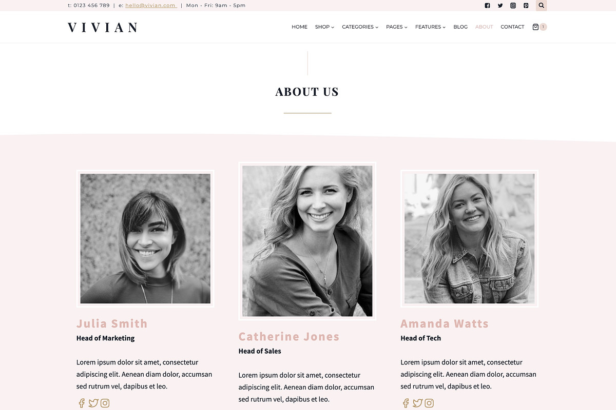 Vivian - WordPress Kadence Theme, a WordPress Template by StylishDesignMe (Photo 9 of 13)
