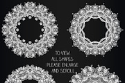 Hand drawn vector lacy round shapes, an Illustration by CreativeJourney (Thumbnail 2 of 3)