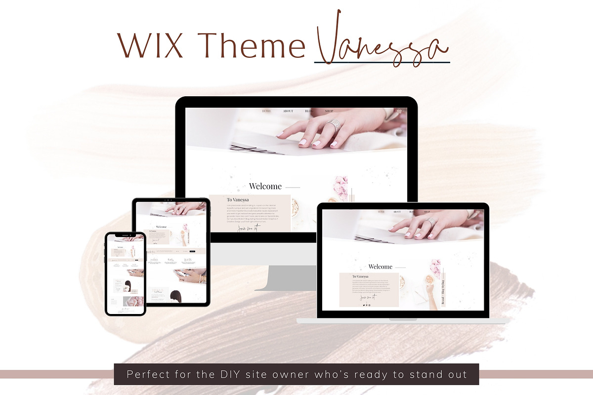 WIX Website Template Vanessa, a Wix Template by Brand & Palms (Photo 2 of 6)