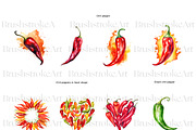 Chili Pepper Clipart, Red Pepper PNG, a Food Illustration by BrushstrokeArtGB (Thumbnail 3 of 9)