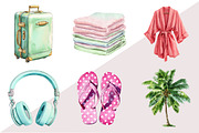 Summer on the Beach Clipart, an Illustration by Design Market (Thumbnail 2 of 3)