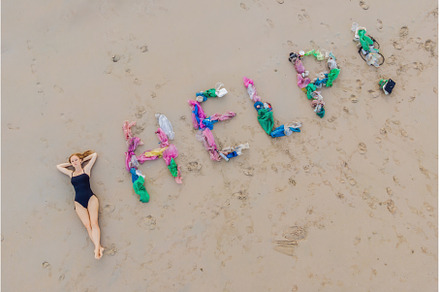 Help lettering made from trash on, an Industrial Photo by Elizaveta Galitskaya