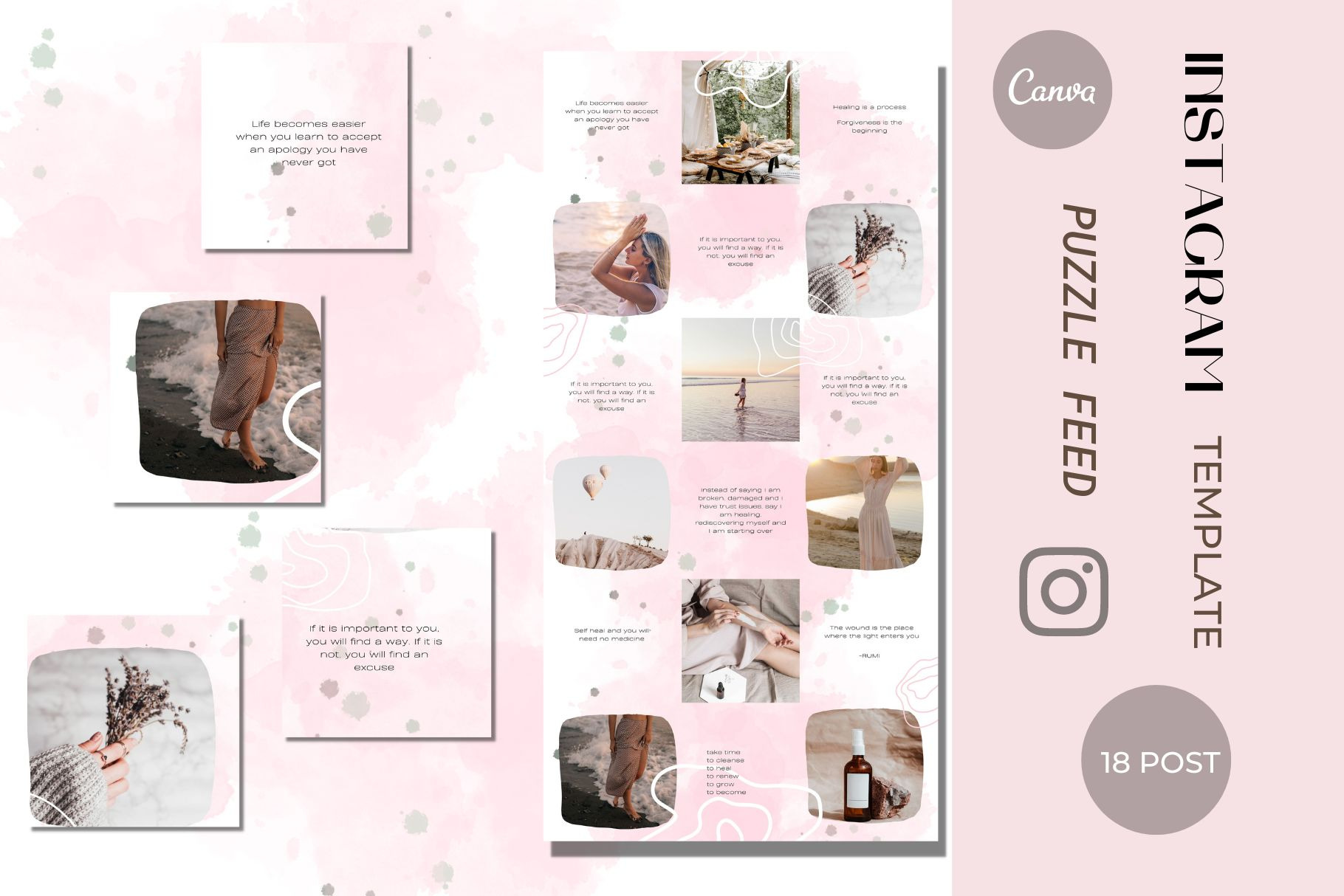 Instagram Puzzle Canva Template, a Social Media Template by Deepa ...