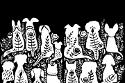 Herd of Dogs Folk Art, a Pattern Graphic by Arie Clares (Thumbnail 10 of 12)