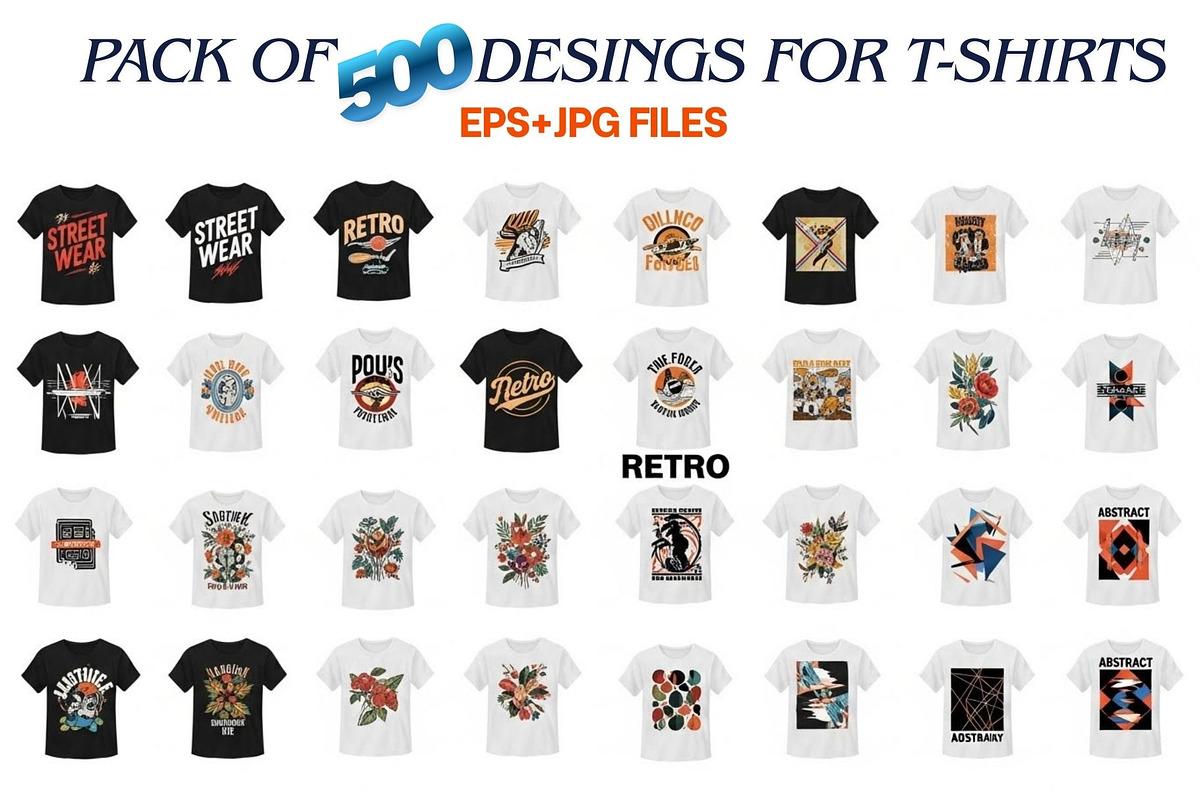 550+ Editable T-Shirt Vector, a Decorative Illustration by CreativeCraft0 (Photo 6 of 6)
