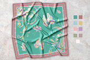 Pastel Butterfly Garden Silk Scarf, an Object Graphic by ilustrinna (Thumbnail 5 of 6)