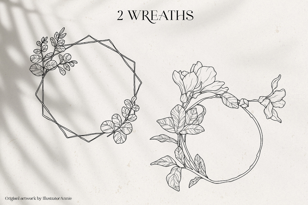Floral Garden - Floral Line Art, an Illustration by IllustratorAnnie (Photo 5 of 10)